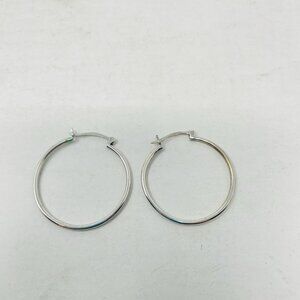 Shop LC 1 inch Sterling Silver Hoop Click Top Earrings 3.3 g 5100